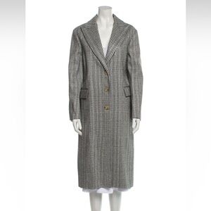 Ermanno Scervino Black and White Houndstooth Blazer Coat
